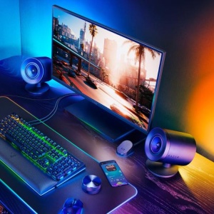 Boxe gaming, Razer Nommo V2 Pro RZ05-04740100-R3G1, Difuzor 2.1, USB, Bluetooth, RGB, Negru - Img 9