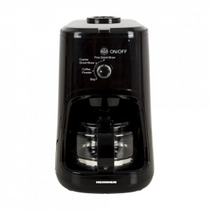 Cafetiera Heinner 900 W, Rasnita incorporata, 0.6 L, HCM-900RBK