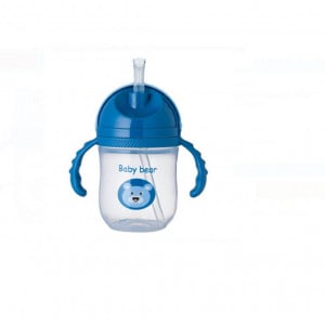 Cana Antrenament cu Pai si Manere, Bleu, Ursulet, 235ml, Honey Baby - Img 3