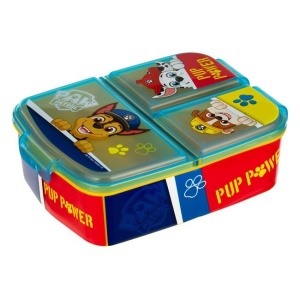 Caserola alimentara pentru copii, 3 compartimente, dimensiune 18x13.5x5.5 cm, capacitate 790 ml, Paw Patrol - Img 1