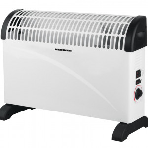 Convector electric Heinner HCVH-Y2000T, 2000 W, termostat reglabil, ventilator Turbo, protectie supraincalzire, alb