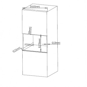 Cuptor cu microunde incorporabil Heinner HMW-25BIGBK, Capacitate 25L, Control touch, Display LCD - Img 5