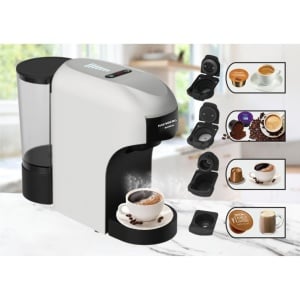 Espressor 4 in 1 Multi-Capsule Hausberg HB-3735AB, 1400 W, 15 bari, functie eco, capacitate rezervor 850 ml, Alb-Negru - Img 6