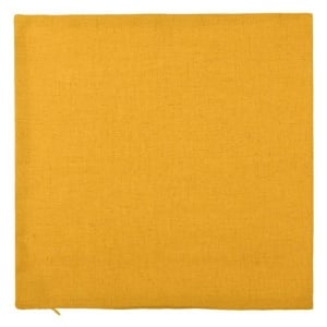 Fata de perna decorativa cu doua fete, dimensiune 40 x 40 cm, Galben mustar - Img 3