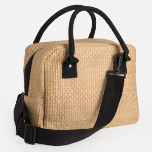 Geanta termica pentru plaja din paie, dimensiune 21x14x20 cm, capacitate 7 l