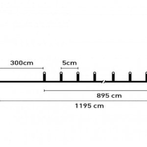 Instalatie de Lumini cu 180 de Becuri LED Alb extra Cald cu Program 8.95m cablu transparent - Img 3