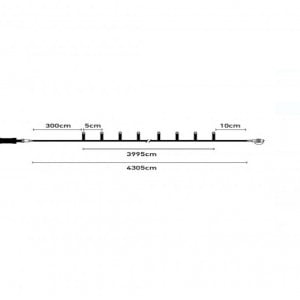 Instalatie de Lumini cu 800 de becuri LED Alb Cald Extensibila 43.05m - Img 3