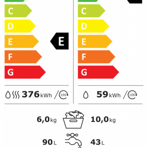 Masina de spalat rufe cu uscator Heinner HWDM-H10614B, 10 kg spalare, 6 kg uscare, 1400 rpm, Clasa B, Motor Inverter, Pure Steam, Display LED, Alb - Img 5