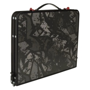 Masuta pliabila din aluminiu, dimensiune 64x42x30 cm, neagra - Img 2
