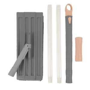 Mop plat cu 2 cuve, capacitate totala 8 l, laveta microfibra, Bej/Albastru, Ertone MN500 - Img 5