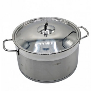 Oala cilindrica din inox cu capac, capacitate 11 l, diametru 28 cm, fund dublu, Hausberg HB- H 778 - Img 5