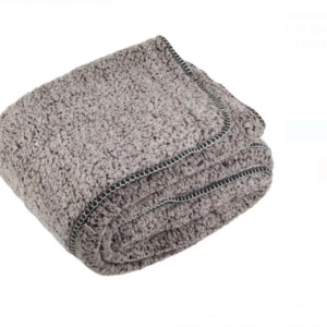 Patura din imitatie de blana, dimensiune 220x200 cm, Maro - Img 2