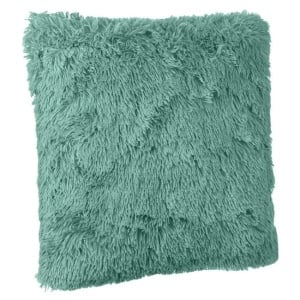 Perna decorativa din imitatie de blana, dimensiune 51x51x12 cm, verde menta - Img 1