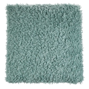 Perna decorativa din imitatie de blana, dimensiune 60x60x13 cm, doua fete, Verde menta