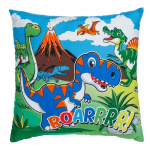 Perna decorativa pentru copii, doua fete, dimensiune 30x30x5 cm, Dino