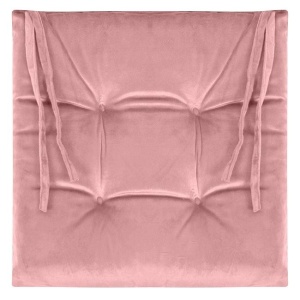 Perna velvet decorativa pentru scaun, dimensiune 38 x 38 cm, Roz - Img 3