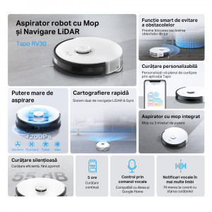 Robot de aspirare TP-Link Tapo RV30, Aspirator & Mop - Img 4