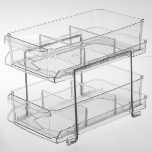 Sertar organizator pentru bucatarie, 2 nivele, dimensiune 32x18.5x23 cm, 9l - Img 3