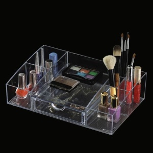 Suport organizator pentru cosmetice, 7 compartimente, dimensiune 33 x 21 x 9 cm - Img 2