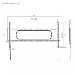 Suport TV de perete Serioux TV73-48F, Fix, compatibilitate dimensiune ecran: 43"-90", 80 kg - Img 6