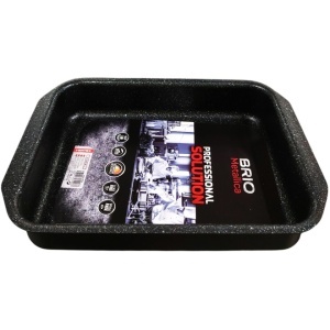 Tava cuptor antiaderenta, acoperire ceramica multistrat, dimensiune 35.5 x 25.8 x 6.5 cm, Brio Metallica