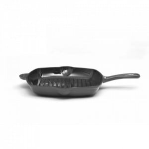 Tigaie grill din fonta emailata, 26.5X4.5 cm, Marble Gray - Img 1