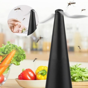 Ventilator pentru alungarea insectelor, dimensiune 8.5 x 25 cm, Negru