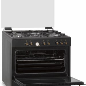 Aragaz Fram FFSC-S90MLITGCF-RBK, Mixt, Multifunctional, 5 arzatoare, Wok, Aprindere electrica, Gratar fonta, Timer, Grill, Ventilatie, Lumina cuptor, Duze GPL incluse, Negru - Img 5