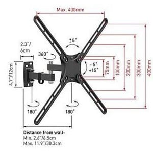 Barkan Full Motion TV Wall Mount 13"-58" - Img 2