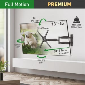 Barkan TV Wall Mount 13"- 65" Black - Img 8