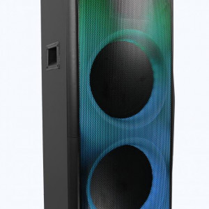 Boxa portabila activa Akai Party Speaker 1010, 100 W, Bluetooth, USB, microfon, telecomanda, Negru - Img 5