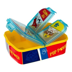 Caserola alimentara pentru copii, 3 compartimente, dimensiune 18x13.5x5.5 cm, capacitate 790 ml, Paw Patrol - Img 2