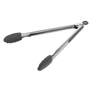 Cleste metalic cu varfuri din silicon pentru servit, lungime 34 cm - Img 2