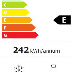 Combina frigorifica Heinner HC-V336E++, 336 l, Tehnologie less frost, Iluminare LED, Control mecanic cu termostat ajustabil, Clasa E, H 186 cm, Alb - Img 7