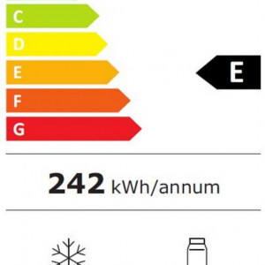 Combina frigorifica Heinner HC-V336XE++, 336 l, Tehnologie less frost, Iluminare LED, Control mecanic, Termostat ajustabil, Clasa E, H 186 cm, Argintiu - Img 5