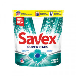 Detergent Rufe, 15 Capsule, SAVEX Super Proaspat