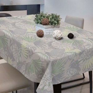 Fata de masa vinil, dimensiune 180x140 cm, Frunze de Feriga - Img 2
