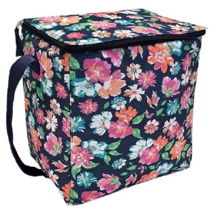 Geanta izoterma, dimensiune 26x18x32 cm, capacitate 15l, Flori multicolore