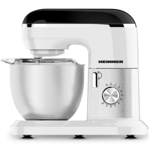 Mixer planetar Heinner HPM-1010WHBK, 1000 W, Bol inox 5 l, 10 viteze + pulse