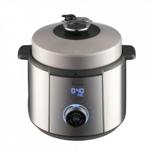 Multicooker cu gatire la presiune FRAM FPCK-R57IX, 1100W, 3.7L, presiune max 0.8bar, 10 programe, Argintiu - Img 2