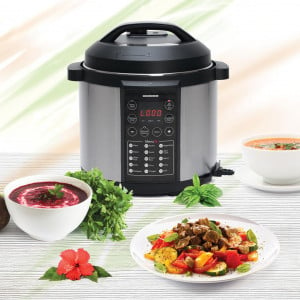 Multicooker cu gatire sub presiune Heinner HPCK-6IX, 3.8 L, 15 programe, Vas antiadeziv detasabil, Presiune reglabila, Timer, Display led, Inox - Img 3