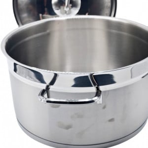 Oala cilindrica din inox cu capac, capacitate 4.5 l, diametru 22 cm, fund dublu, Hausberg HB- H 772 - Img 3