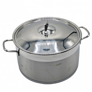 Oala cilindrica din inox cu capac, capacitate 6.5 l, diametru 24 cm, fund dublu, Hausberg HB- H 774 - Img 5