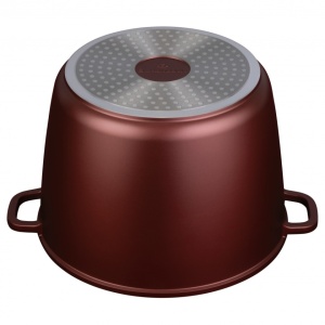 Oala inalta aluminiu turnat, acoperire 3 straturi marmura ceramica, dimensiune 28x20 cm, capacitate 10 l, baza inductie, Blaumann BL-4088 - Img 2