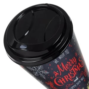 Pahar din plastic de Craciun, dimensiune 9x13 cm, capacitate 500 ml, model Merry Christmas - Img 3