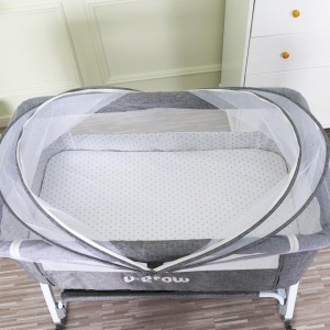 Patut 2 in 1 Co-Sleeper cu functie de leagan, U-Grow - Img 2