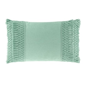 Perna decorativa macrame, dimensiune 50 x 30 x 13 cm, Verde menta - Img 3