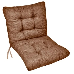 Perna decorativa pentru scaun cu spatar, doua fete, pentru exterior, dimensiune 100 x 50 x 12.5 cm, Maro
