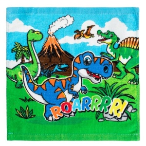 Posopel din bumbac pentru copii, dimensiune 30 x 30 cm, model Dinozaur - Img 1