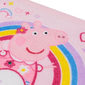 Prosopel pentru copii din bumbac, dimensiune 30 x 30 cm, model Peppa Pig - Img 2